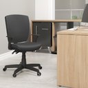 Ver imagem 2 de Cadeira de Escritório Diretor Office Base Giratória Preto Alta Flexi P03 Vinil Preto - Lyam Lyam Dec