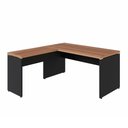 Ver imagem 2 de Mesa de Escritório 40mm em L Pés Painel F5 Office Cor:Nogal com Preto