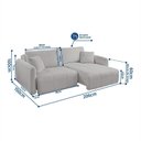 Ver imagem 4 de Sofá Retrátil e Reclinável 206cm com Almofadas Decorativas Eros Yescasa