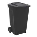 Ver imagem 1 de Lixeira Tramontina T-Force Plástico Preto Rodas e Pedal 100L