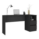 Ver imagem 2 de Escrivaninha 150,5cm com Nicho e 2 Gavetas Flex Multimóveis Mp6035 Preto