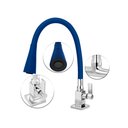 Ver imagem 2 de Torneira Quadrada Metal Gourmet Cozinha Mesa Bancada C Ducha:azul