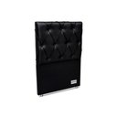 Ver imagem 1 de Cabeceira Cama Box Estofada Murat Facto Black Solteiro - Courano Preto - Ortobom