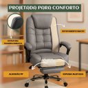 Ver imagem 7 de Cadeira Escritório Couro Sintético Itália Cinza Encosto com Trava