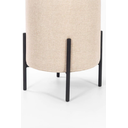 Ver imagem 2 de Puff Siena Decorativo Tecido Linho Banqueta Redondo Pés de Metal