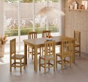 Ver imagem 2 de Conjunto Sala de Jantar 160x88 com 6 Cadeiras Diamante - Nemargi:nogueira