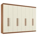 Ver imagem 2 de Guarda Roupa Casal 239cm 8 Portas 4 Gavetas Vortex Jatobá/Areia S01 - Mpozenato