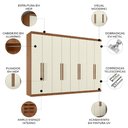 Ver imagem 3 de Guarda Roupa Casal 239cm 8 Portas 4 Gavetas Vortex Jatobá/Areia S01 - Mpozenato