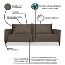 Ver imagem 7 de Sofá Etios 2 Lugares 1,60 Veludo - Lucadi Home