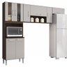 Cozinha Compacta Lavinia 8 Portas Chocolate/Off White - Poquema - 2