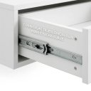 Ver imagem 6 de Mesa de Cabeceira Suspensa 25cm com 1 Gaveta MDF 15mm Branco Puxador Retrô Já Montada