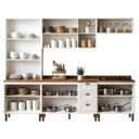 Ver imagem 6 de Cozinha Modulada Completa 5 Peças com Tampos Americana Portas em MDF Branca Frisado