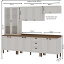 Ver imagem 3 de Cozinha Modulada Completa 5 Peças com Tampos Americana Portas em MDF Branca Frisado