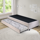 Ver imagem 3 de Bicama Box Solteirão Suede 96x203x28 Cm com Colchão Auxiliar Ecoflex
