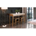 Ver imagem 2 de Mesa Aparador Timber 77x54x108cm:chocolate