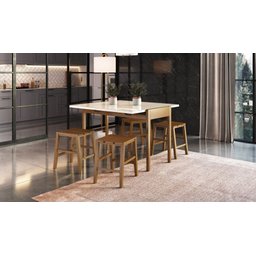 Mesa Aparador Timber 77x54x108cm:chocolate - 1