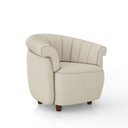 Ver imagem 3 de Poltrona Decorativa Latvia 86cm Pés de Madeira Bouclê Bege G45 - Gran Belo