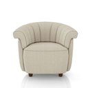 Ver imagem 2 de Poltrona Decorativa Latvia 86cm Pés de Madeira Bouclê Bege G45 - Gran Belo