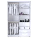 Ver imagem 5 de Quarto de Bebê Louise 4 Portas com Berço Doce Sonho 100 Rodízio Branco Brilho - Ajl