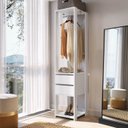 Ver imagem 2 de Guarda Roupa Closet 02 Gavetas 183x40cm Branco Proddy