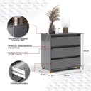 Ver imagem 3 de Mini Cômoda E-j Modelo Retrô com Pés em Madeira Maciça Puxadores Internos e Tampo em Mdf 3 Gavetas C