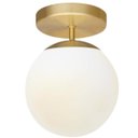 Ver imagem 1 de Luminária 13cm Globo Vidro Jabuticaba Arandela Parede Teto Gimpo Gm13:dourado