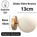 Ver imagem 6 de Luminária 13cm Globo Vidro Jabuticaba Arandela Parede Teto Gimpo Gm13:dourado