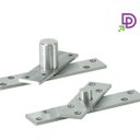 Ver imagem 1 de Dobradiça Pivotante Para Portas Até 50kg Aço Inox Escovado