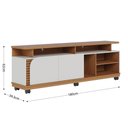 Ver imagem 7 de Rack Bancada 2 Portas com Rodízio Jurerê 1.8 Freijó Off White