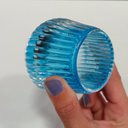 Ver imagem 3 de Castiçal Decorativo de Vidro Azul 6x7x7cm Porta Vela Mesa Jantar Decoração Sala