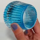 Ver imagem 6 de Castiçal Decorativo de Vidro Azul 6x7x7cm Porta Vela Mesa Jantar Decoração Sala