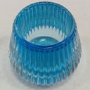 Ver imagem 4 de Castiçal Decorativo de Vidro Azul 6x7x7cm Porta Vela Mesa Jantar Decoração Sala