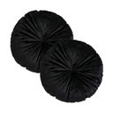Ver imagem 1 de 2 Almofadas Redondas Rendy em Veludo Várias Cores Cor:preto