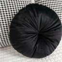 Ver imagem 3 de 2 Almofadas Redondas Rendy em Veludo Várias Cores Cor:preto