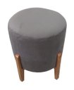 Ver imagem 2 de Banqueta Puff Thor Luxo Madeira Maciça - Grafite