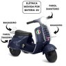 Lambreta Italia Eletrica 6V Moto Motinho Triciclo Criança Infantil ANDA Sozinha Motorizada Eletronic - 5