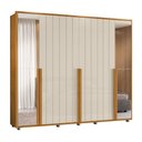 Ver imagem 3 de Guarda Roupa Volpi 6 Portas com Espelho 6 Gavetas Cinamomo Off White Madetec