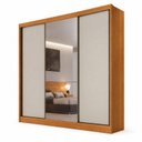 Ver imagem 2 de Guarda-Roupa Casal MDF com Espelho 3 Portas 6 Gavetas Soberano Marrom/Cinamomo Fendi