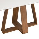 Ver imagem 3 de Mesa de Jantar Tampo Retangular Chanfrado Curvo Ângulo 30 Mad/vid 160 X 90cm Kiara Freijó Off White-