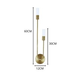 Arandela Parede 2 Lampadas "u" Aluminio Não Enferruja:dourado Fosco - 3