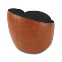 Ver imagem 6 de Poltrona Sala Orgânica Lua Fixa Sintético Pu Nozes/bouclê Preto D03 - D’Rossi