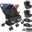 Ver imagem 1 de Carrinho Kiddo Gemeos com 2 Bebe Conforto 2 Base Mascote Casal