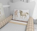 Ver imagem 3 de Kit Berço Enxoval de Bebê Cavalos Fazenda - Kt550