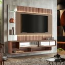 Ver imagem 2 de Painel para TV 75 Polegadas com Espelho 210cm Canadá Sépia/Nogueira Cadiz - New Haus