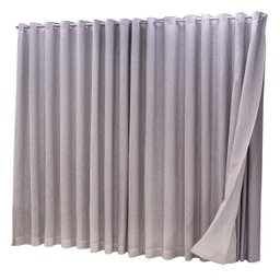 Cortina Oxford com linho 5,00x2,50 Para Varão Duplo:Cinza - 2