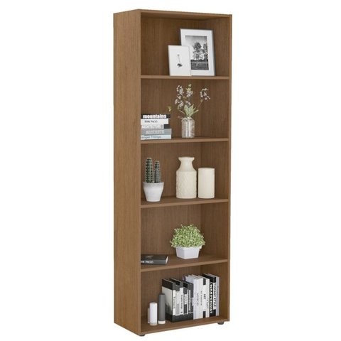 Estante Livreiro 5 Prateleiras 180x60 Cm Cinamomo Arly