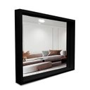 Ver imagem 1 de Espelho Decorativo com Moldura Moderna Tacolado Preta 30 X 40cm
