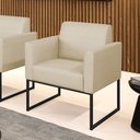 Ver imagem 2 de Poltrona Base Industrial Preto Marisa Veludo Luxo D03 - D’Rossi