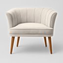 Ver imagem 4 de Poltrona Decorativa para Recepção Pés de Madeira Natural Tecido Veludo Premium Suporta 120kg