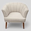 Ver imagem 4 de Poltrona Decorativa para Recepção Pés de Madeira Resiste Tecido Veludo Macia